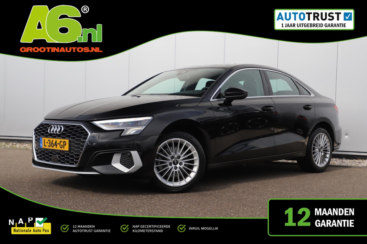 Audi A3 Limousine - 30 TFSI Business edition Automaat Sportstoelen LMV Full LED Navigatie Carplay Android Clim - AutoWereld.nl