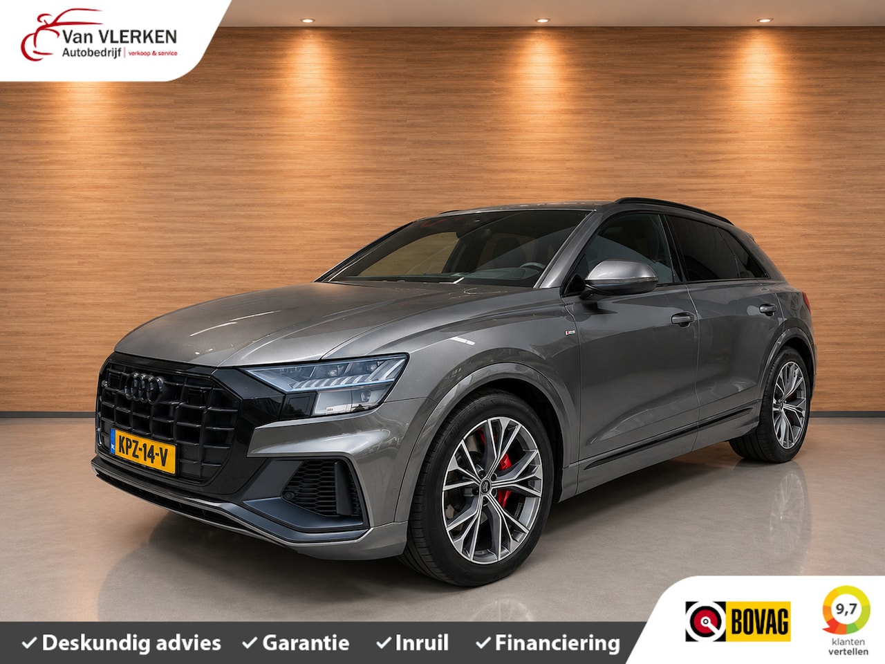 Audi Q8 - 55 TFSI e quattro S-Line PANO HEAD-UP Fabrieksgarantie 2028 - AutoWereld.nl