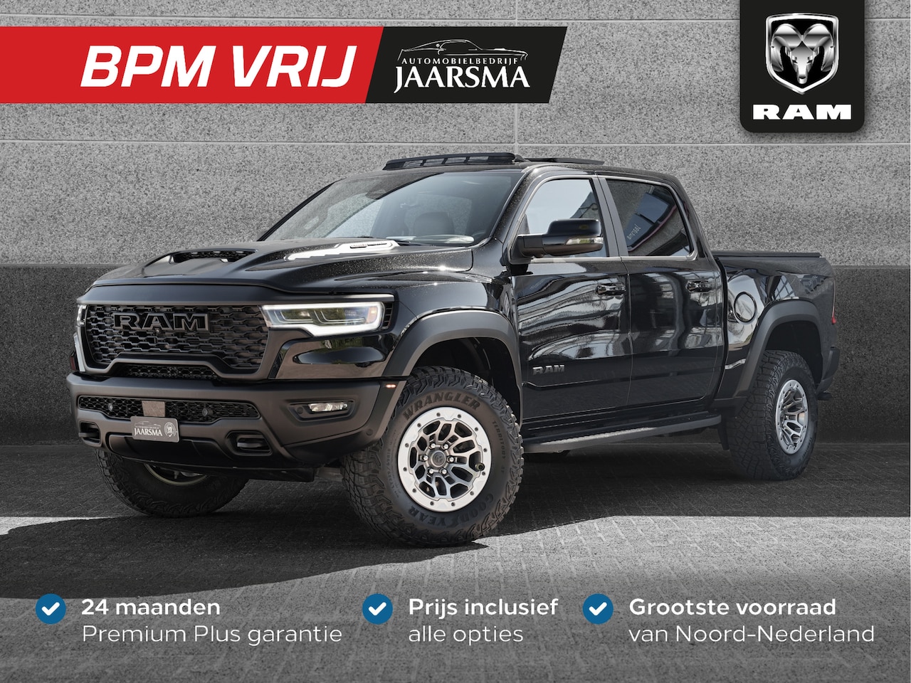 Dodge Ram 1500 - RHO 549pk Hurricane High Output CrewCab |BPM-vrij! |Beadlock velgen |Red Accent package - AutoWereld.nl