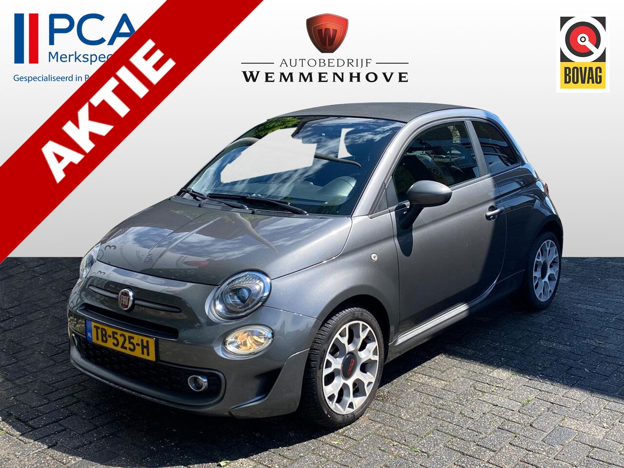 Fiat 500 C - 0.9 TwinAir Turbo Sport Cabriolet/Alu wielen/Sport pakket/Airco-Ecc - AutoWereld.nl