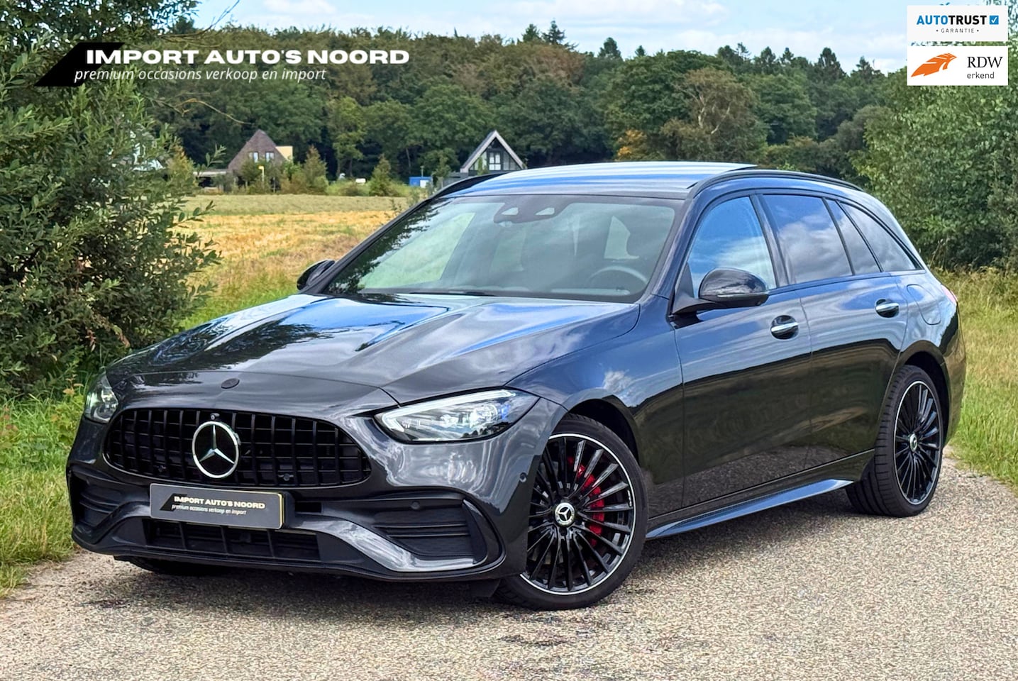 Mercedes-Benz C-klasse - 300 e 4MATIC AMG Line Pano Sfeerverlichting 360 camera ACC 19 inch - AutoWereld.nl