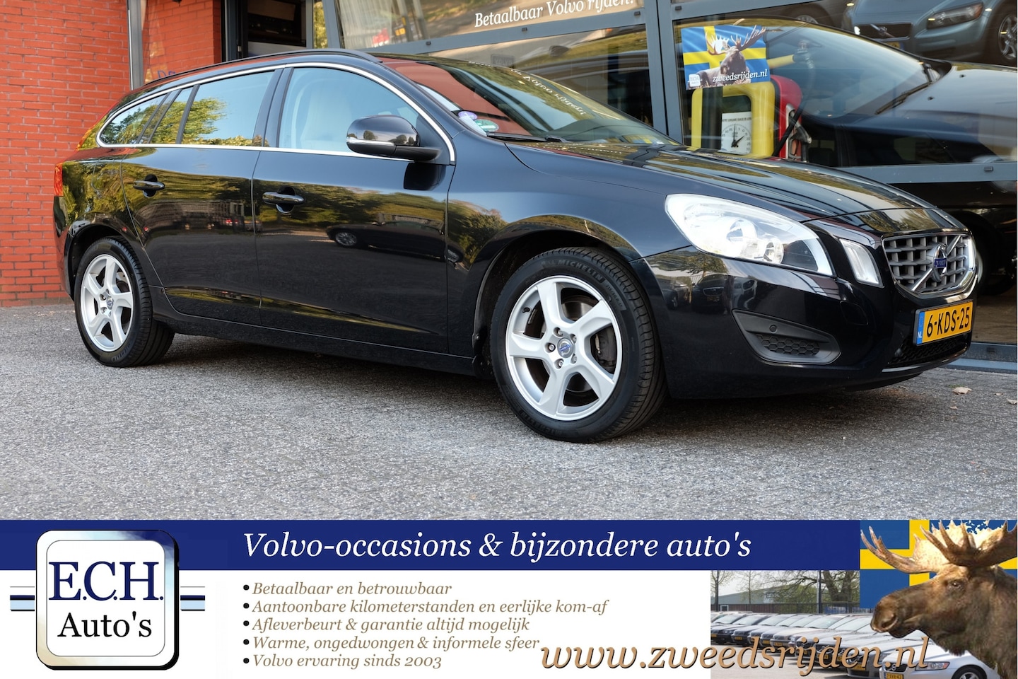 Volvo V60 - 1.6 T4 180 PK Leer, Trekhaak, Dealer Onderhouden, 17 inch - AutoWereld.nl