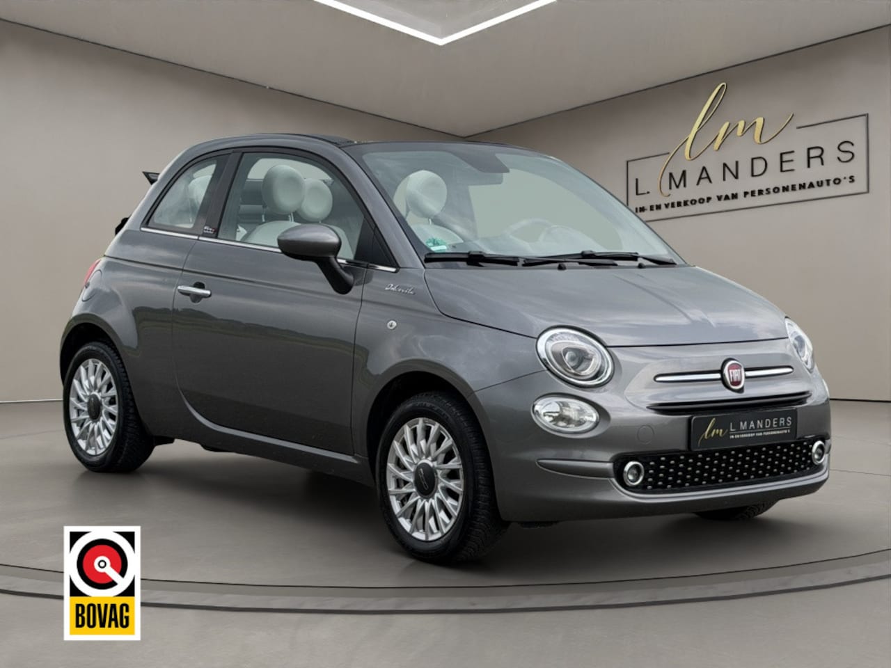 Fiat 500 C - 1.0 Hybrid Dolcevita 2022 GRIJS | Cabriolet | Leder | Airco - AutoWereld.nl