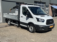Ford Transit - 310 2.0 TDCI Hiab Laadkraan Euro 6 Bpm vrij Airco Ex overheid Trekhaak 2750kg Open laadbak