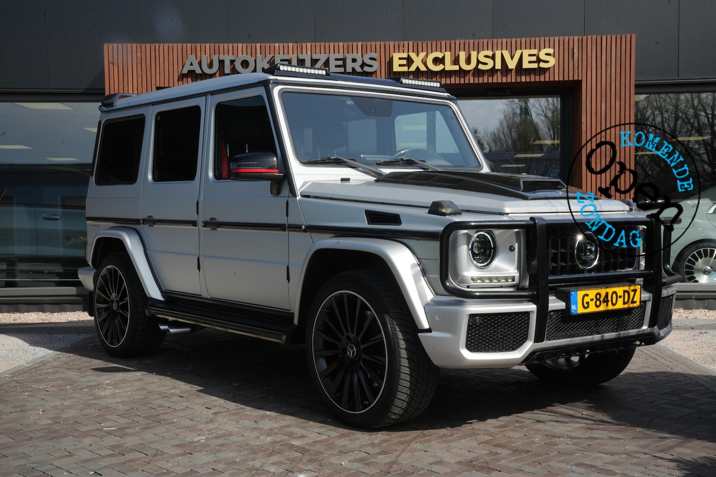 Mercedes-Benz G-klasse - AMG 63 Brabus Look Schuifdak Designo Stoelvent. Sterrenhemel G63 AMG 7 persoons - AutoWereld.nl