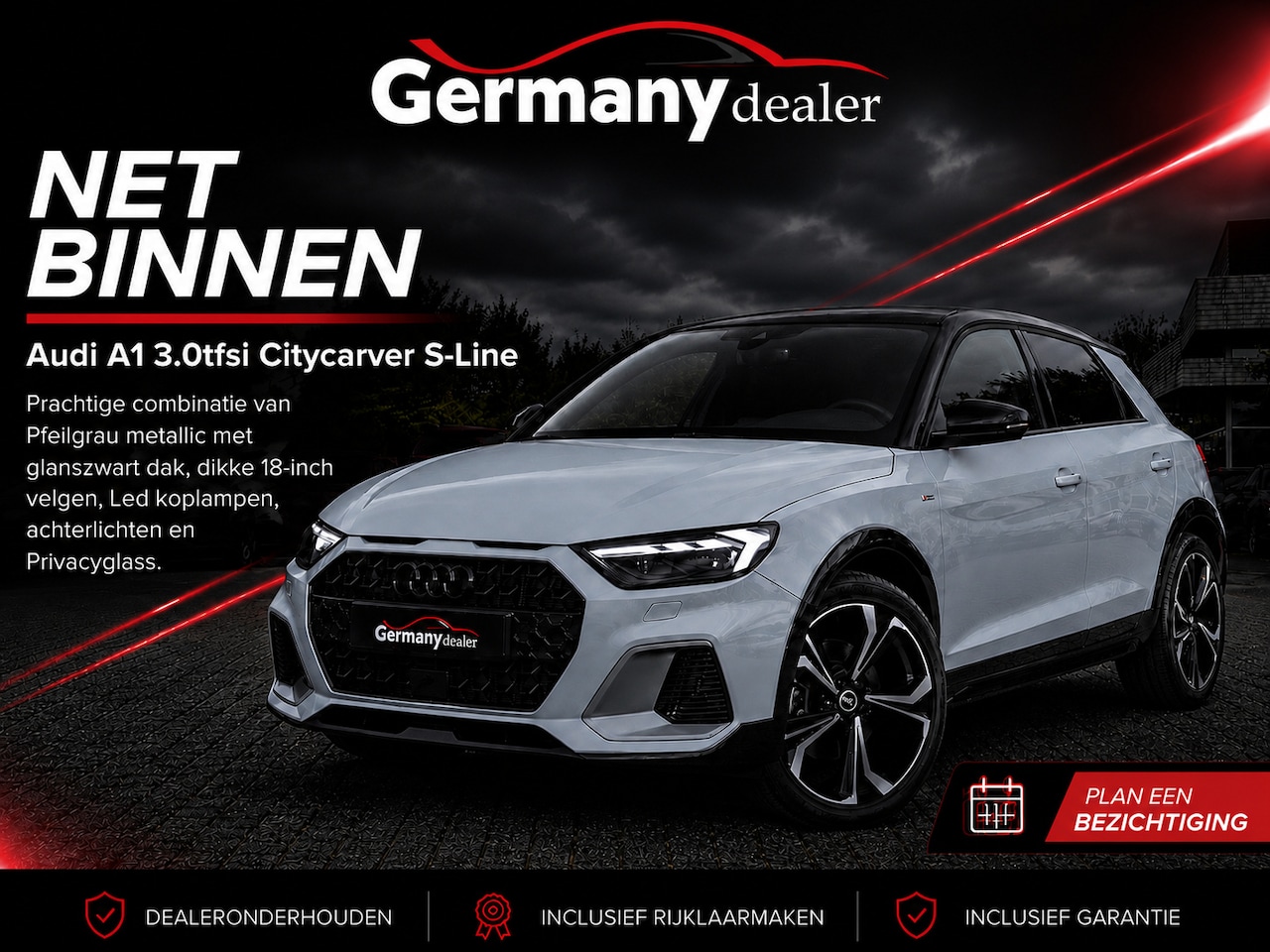 Audi A1 citycarver - 30TFSI S-Line M-Led Sfeerverl. Zetels Zwart-Dak Priveglas 18-Inch Camera Keyless - AutoWereld.nl