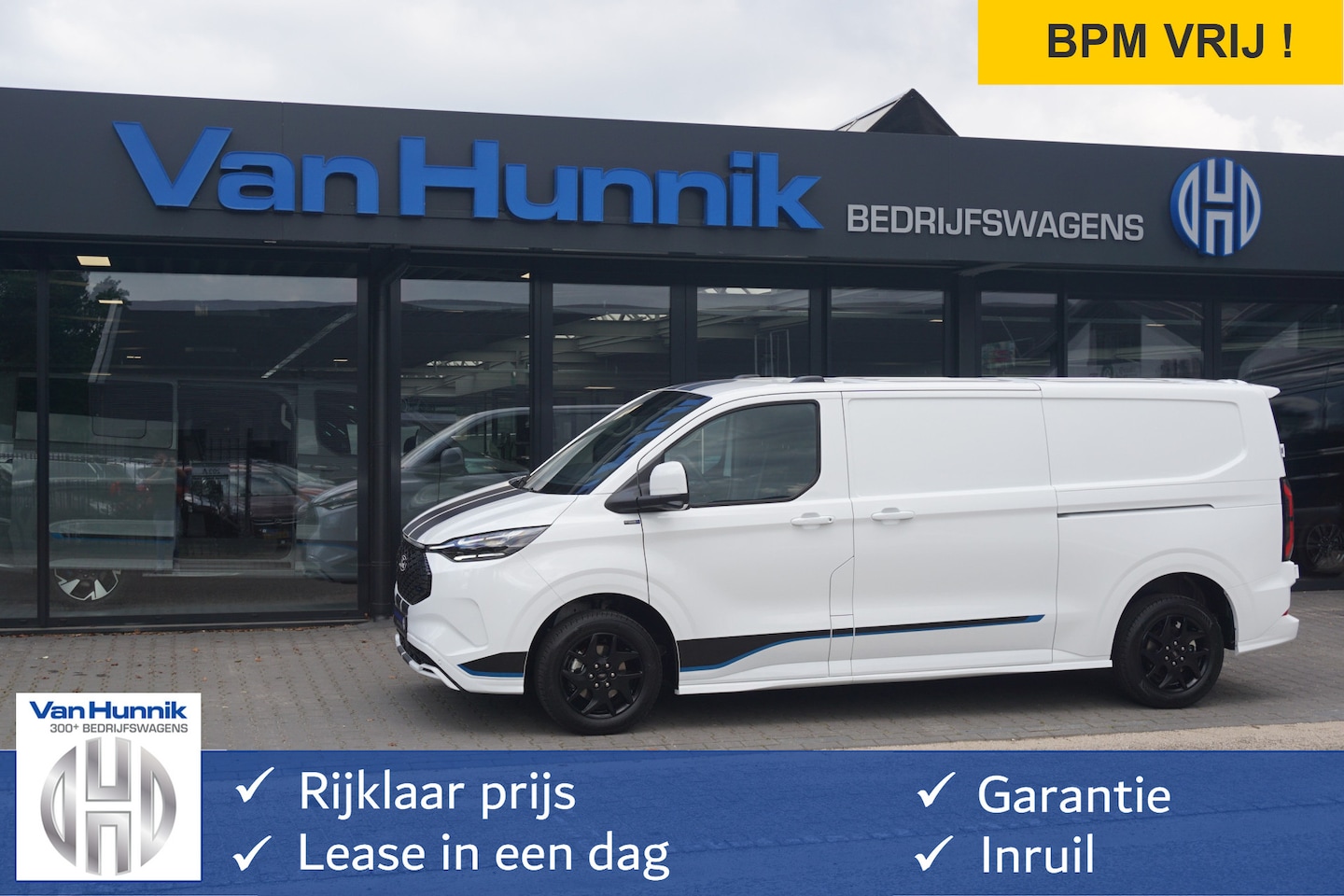 Ford Transit Custom - 340L 218PK 71KWH Sport AUT Elektrisch Apple CP/Android A, Cam, 17" LM, 2x Schuifdeur!! NR. - AutoWereld.nl
