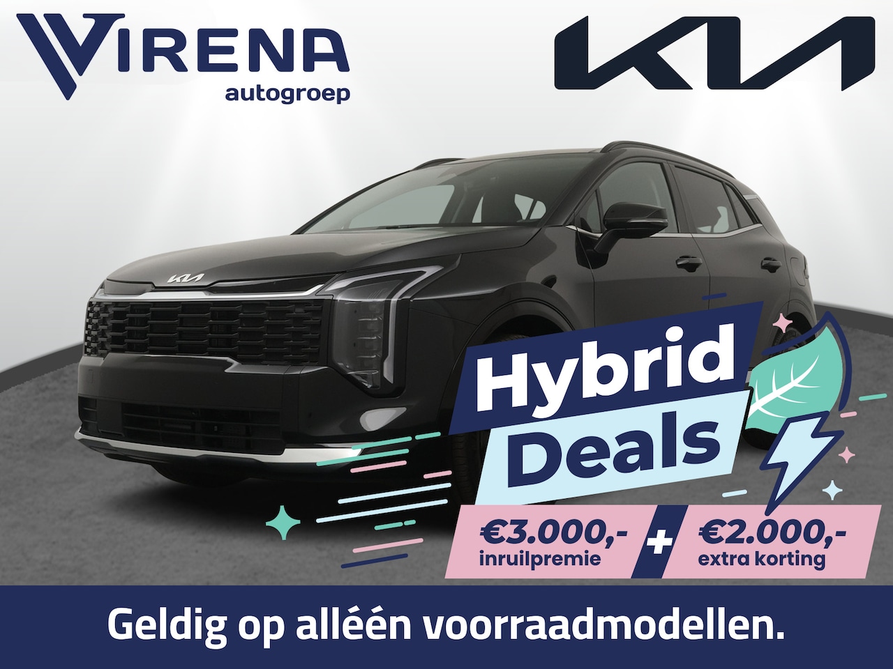 Kia Sportage - 1.6 T-GDi Plug-in Hybrid AWD DynamicPlusLine €5.000,- voordeel - Schuif-/Kanteldak - Apple - AutoWereld.nl