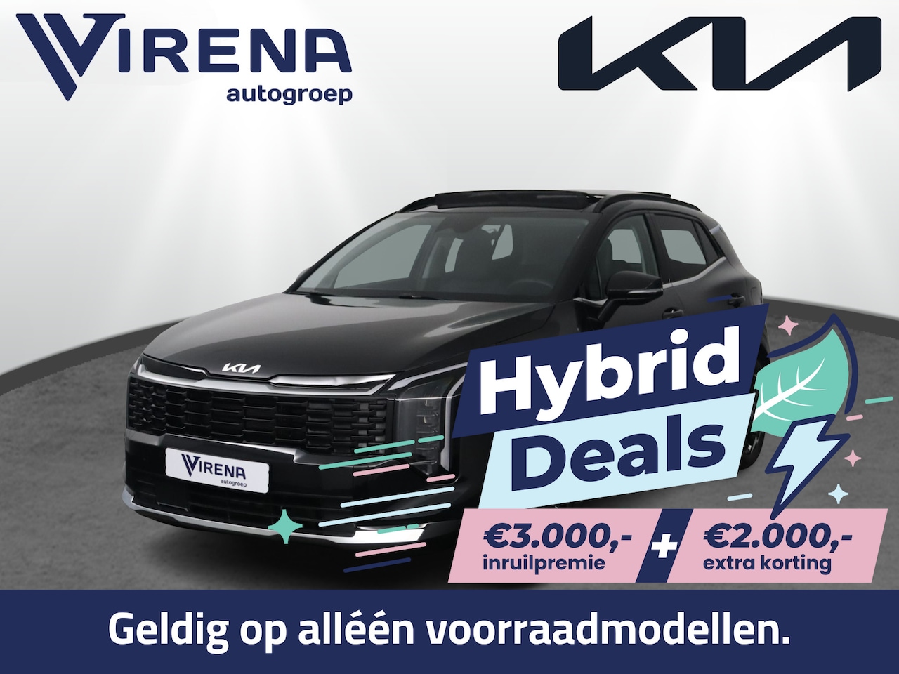 Kia Sportage - 1.6 T-GDi Hybrid DynamicPlusLine - €5.000,- voordeel - Stoel/Stuurverwarming - Schuif/kant - AutoWereld.nl
