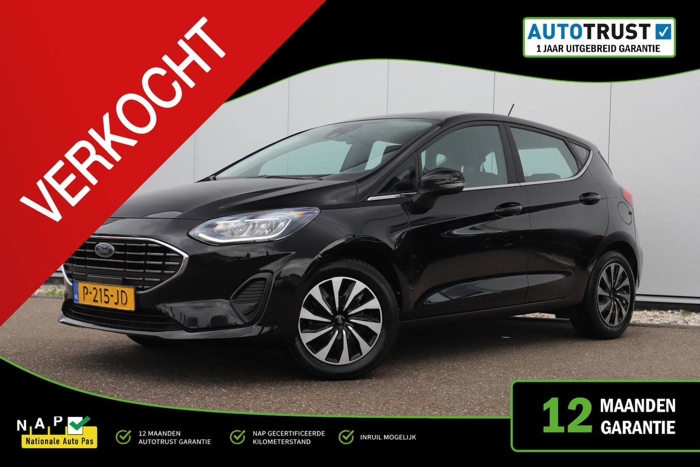 Ford Fiesta - 1.0 EcoBoost Hybrid Titanium 125PK Navigatie Carplay Android Climate Cruise Control LED - AutoWereld.nl