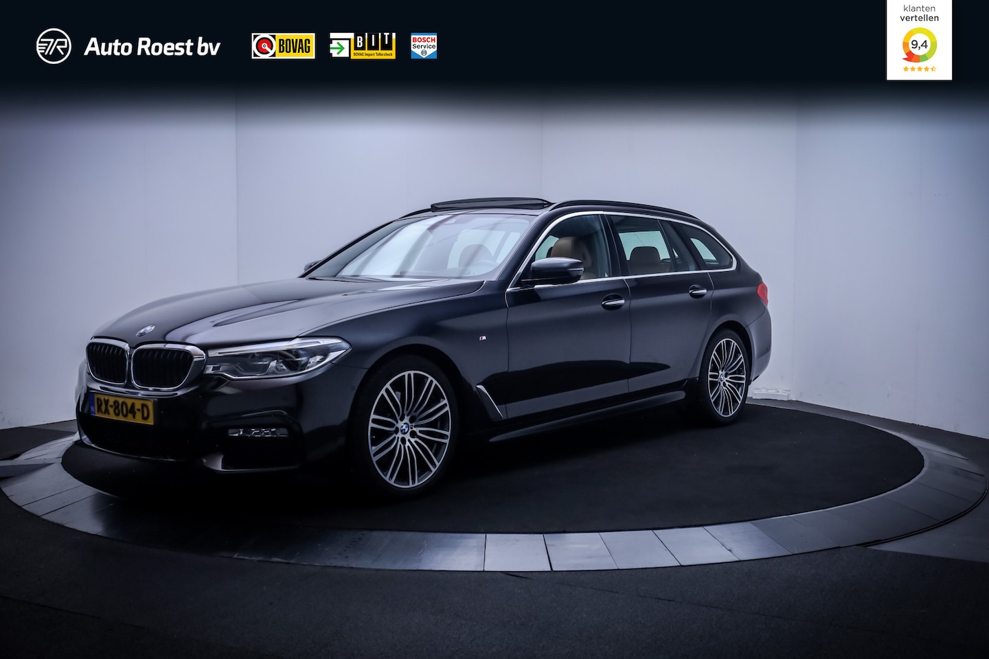 BMW 5-serie Touring - 520iA M-SPORT High Executive PANO | MEMORY | HIFI | HEAD UP | LEDER | STOELVERW | FULL LED - AutoWereld.nl