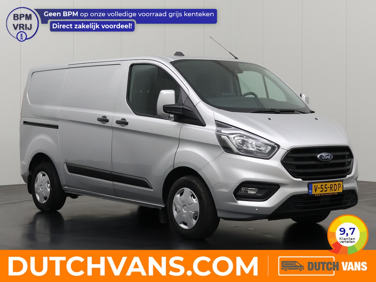 Ford Transit Custom - 2.0TDCi 130PK Achterdeuren | Multimedia | Camera | 3-Zits | Airco | Cruise - AutoWereld.nl