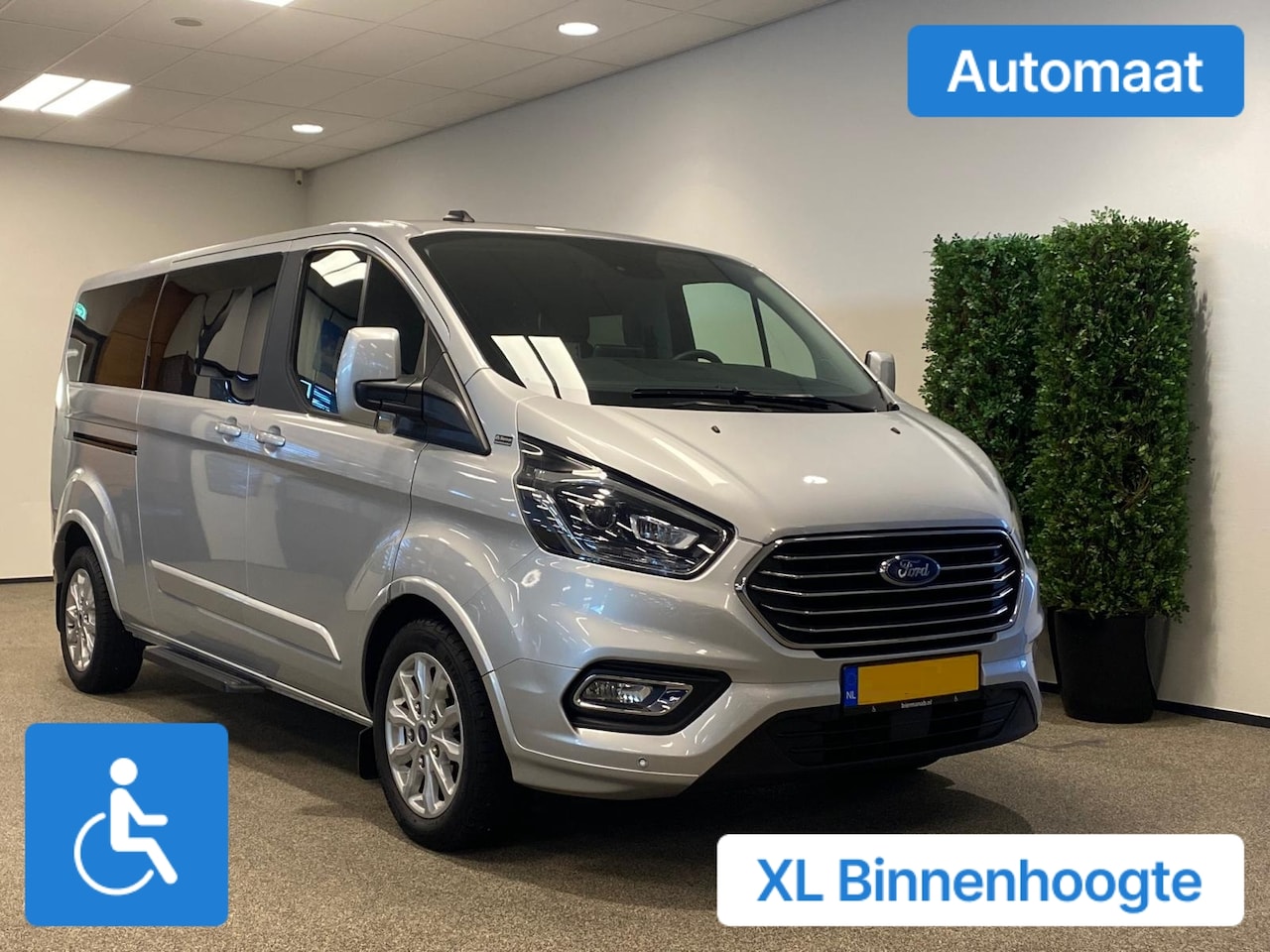 Ford Tourneo Custom - L2H1 Rolstoelbus Automaat Bodemverlaging XXL-Ombouw 148cm binnenhoogte rolstoel - AutoWereld.nl