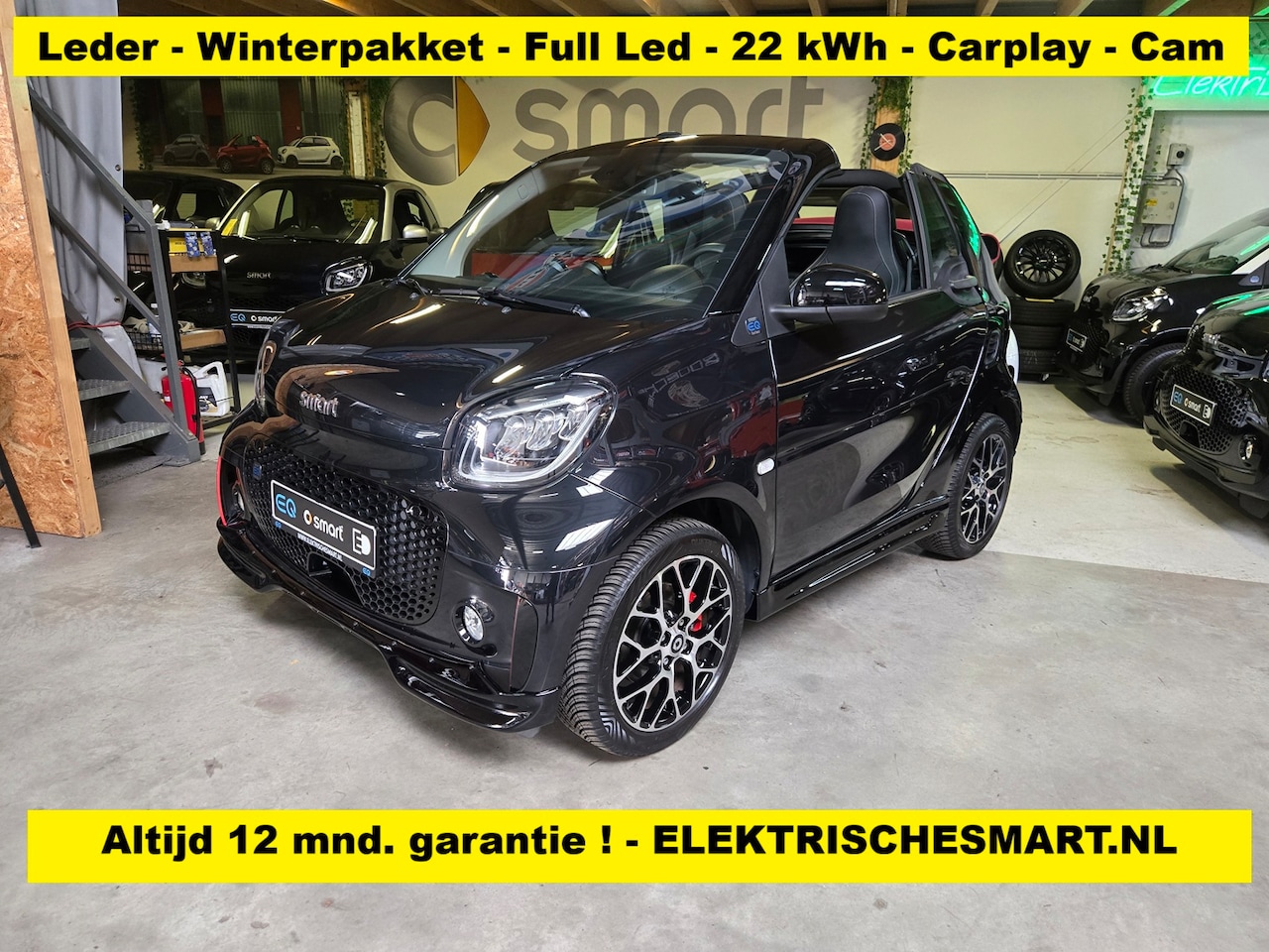 Smart Fortwo cabrio - EQ Comfort PLUS - Leder - Winterpakket - Full Led - camera - spoilers/skirts - Carplay - A - AutoWereld.nl