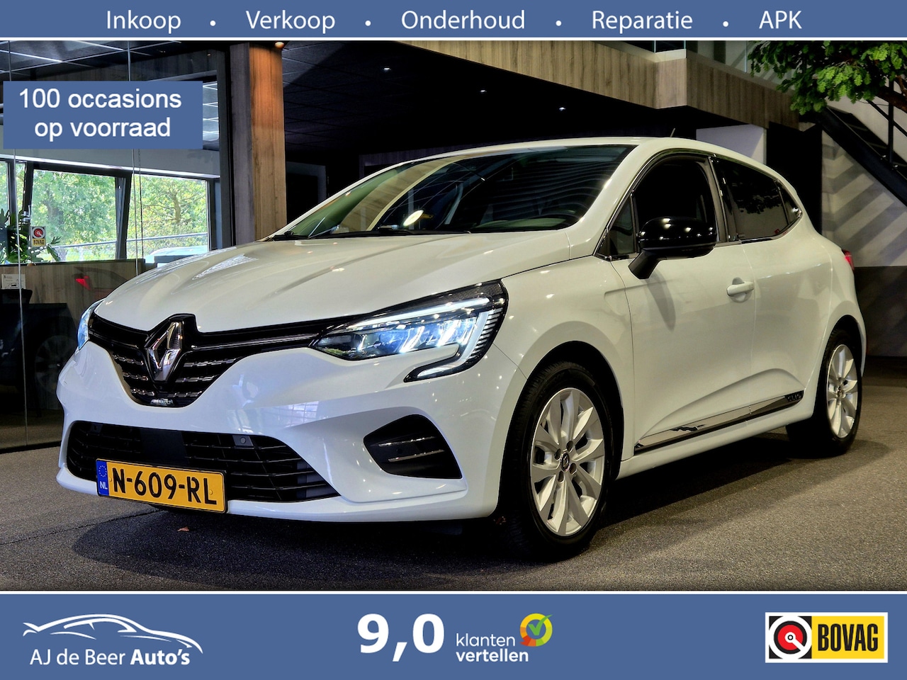 Renault Clio - 1.6 E-Tech Hybrid 140 Intens 360 camera | Android-Carplay | Half leder | Verw. stoelen-stu - AutoWereld.nl