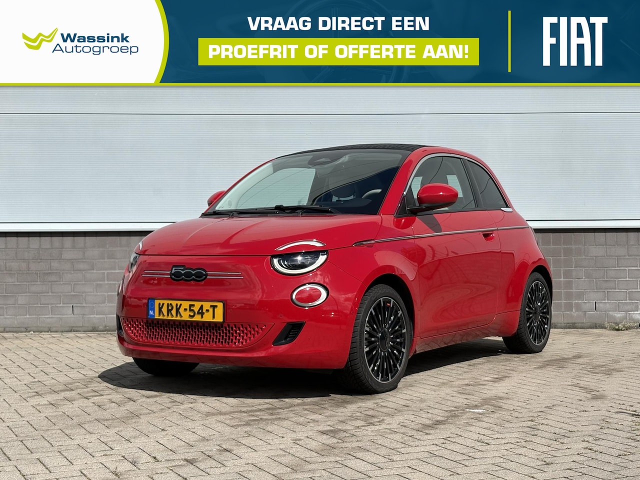 Fiat 500 - La Prima 42 kWh JBL Soundsysteem | Cabrio | Parkeersensoren Voor & Achter | Achteruitrijca - AutoWereld.nl