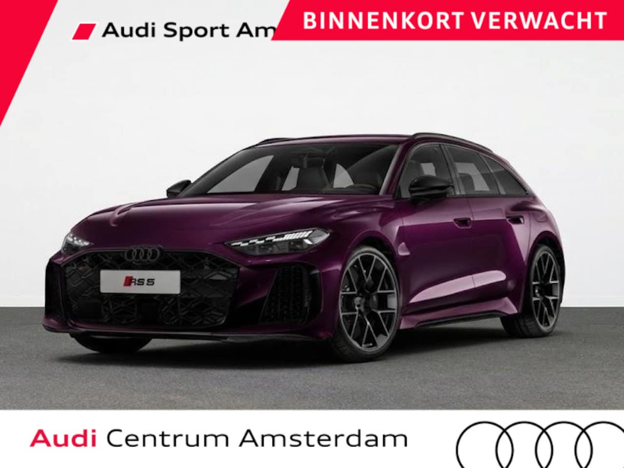 Audi RS5 - Avant e-hybrid 470 kW / 639 pk | Audi Sportpakket | Amethyst Porsche kleur | Panorama-glas - AutoWereld.nl