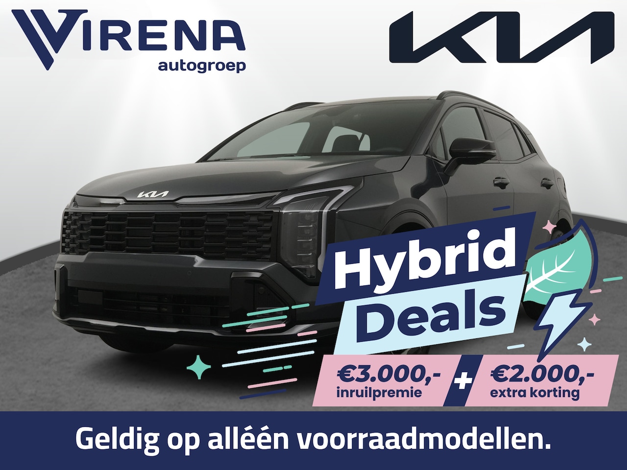 Kia Sportage - 1.6 T-GDi Hybrid GT-Line €5.000,- voordeel - Stoel/stuur verwarming - Schuif/kanteldak - L - AutoWereld.nl