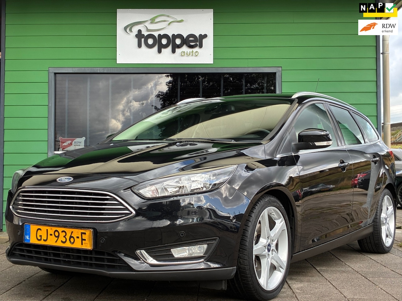 Ford Focus Wagon - 1.0 Titanium Edition|1e Eigenaar|D-riem v.v.|Navigatie|Cruise|Climatronic|Trekhaak|PDC|Nie - AutoWereld.nl