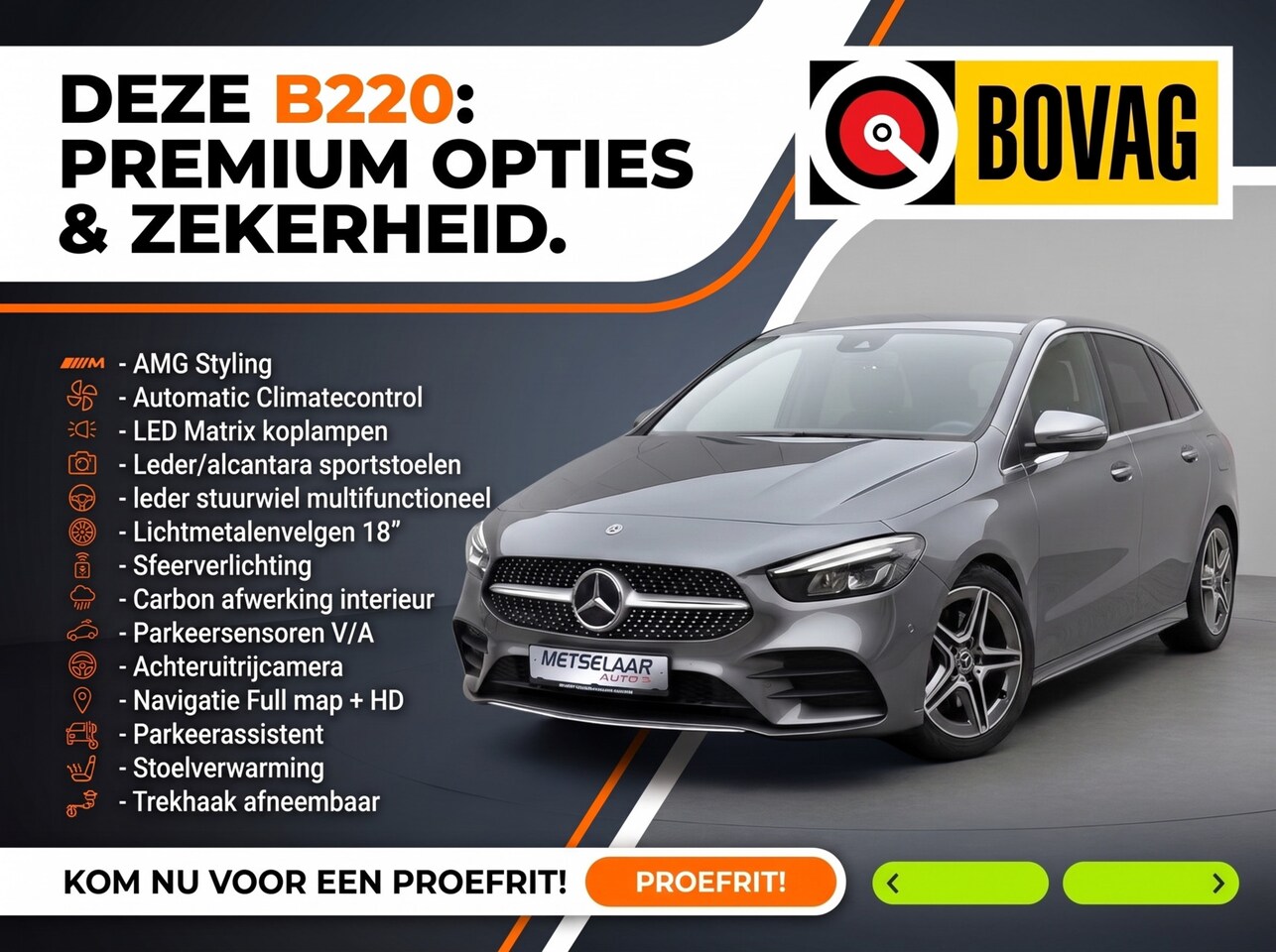 Mercedes-Benz B-klasse - 220 4MATIC Premium Plus AMG Styling - AutoWereld.nl