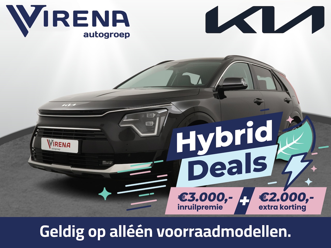 Kia Niro - 1.6 GDi Hybrid DynamicPlusLine- €5.000, voordeel Direct leverbaar - Navigatie - Schuif-/ka - AutoWereld.nl