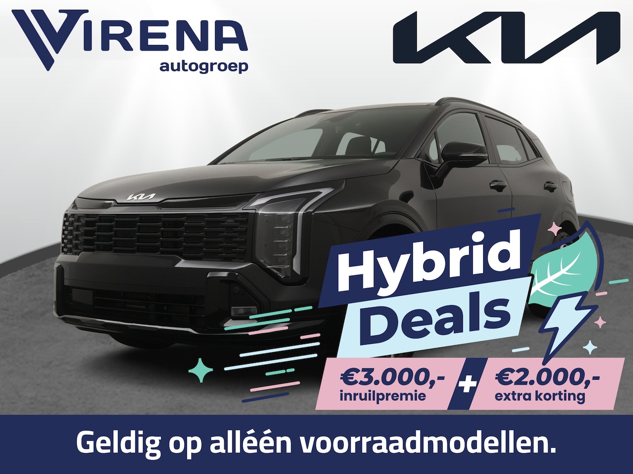 Kia Sportage - 1.6 T-GDi Hybrid GT-Line €5.000,- voordeel - Stoel/stuur verwarming - Schuif/kanteldak - L - AutoWereld.nl