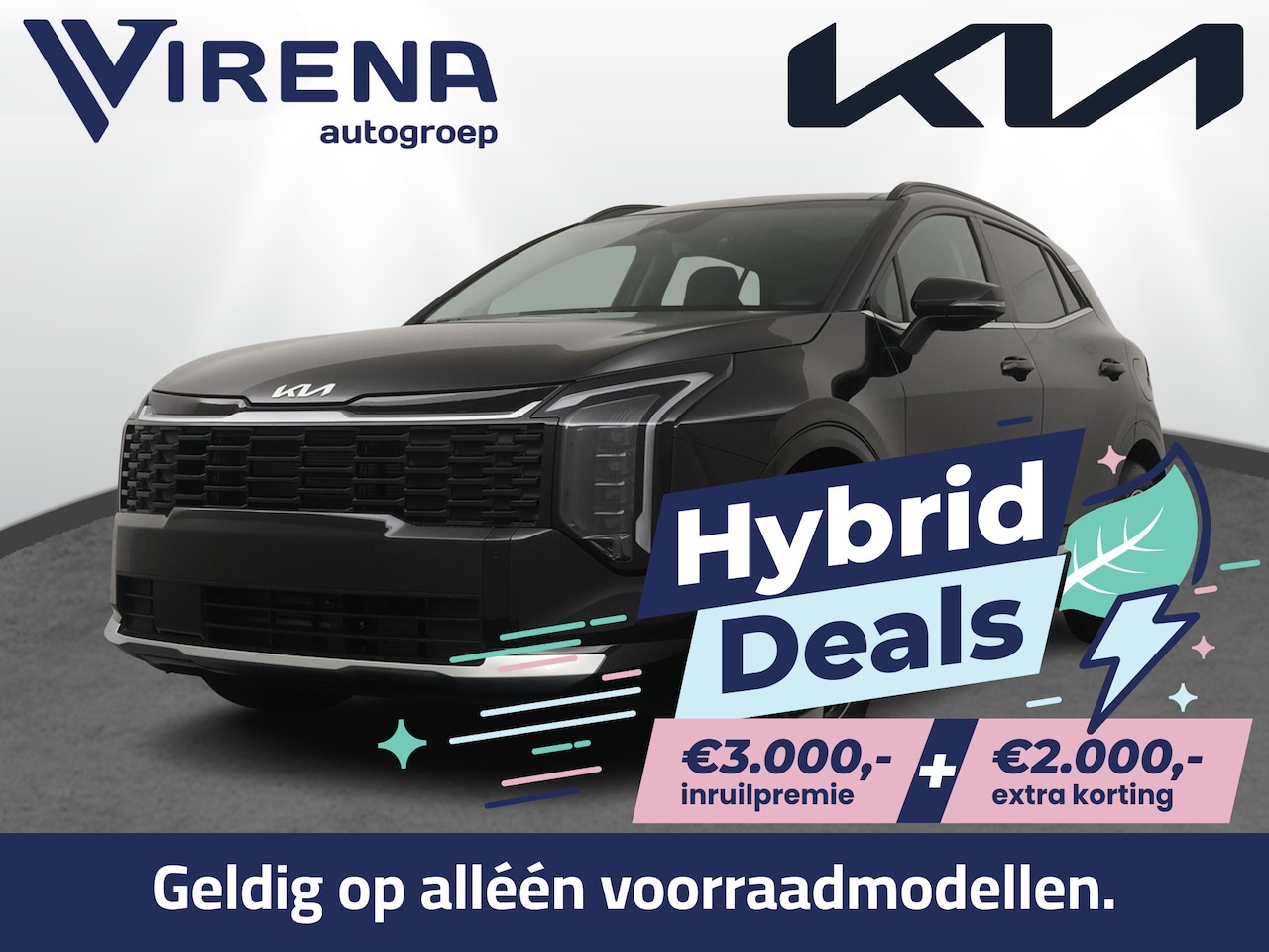 Kia Sportage - 1.6 T-GDi Hybrid DynamicPlusLine €5.000,- voordeel - Schuif-/Kanteldak - Apple Carplay/And - AutoWereld.nl