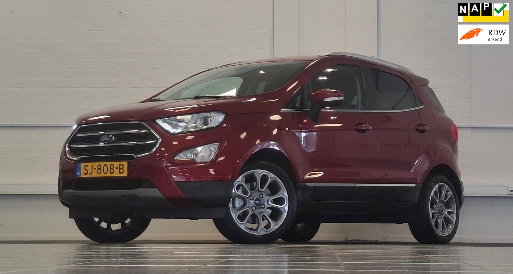 Ford EcoSport - 1.0 EcoBoost Titanium Trekhaak Camera Navi 100% Onderhouden Mooi! - AutoWereld.nl