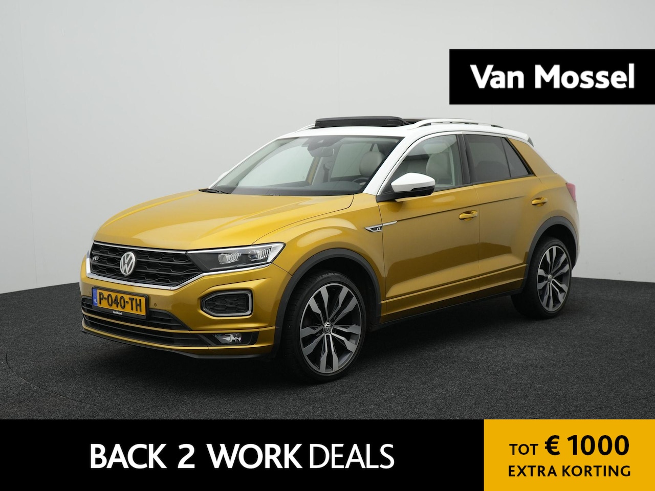 Volkswagen T-Roc - 1.5 TSI Sport Business R AUTOMAAT | PANORAMADAK | LEDER | 2X R-LINE | NAVIGATIE | PDC | CL - AutoWereld.nl