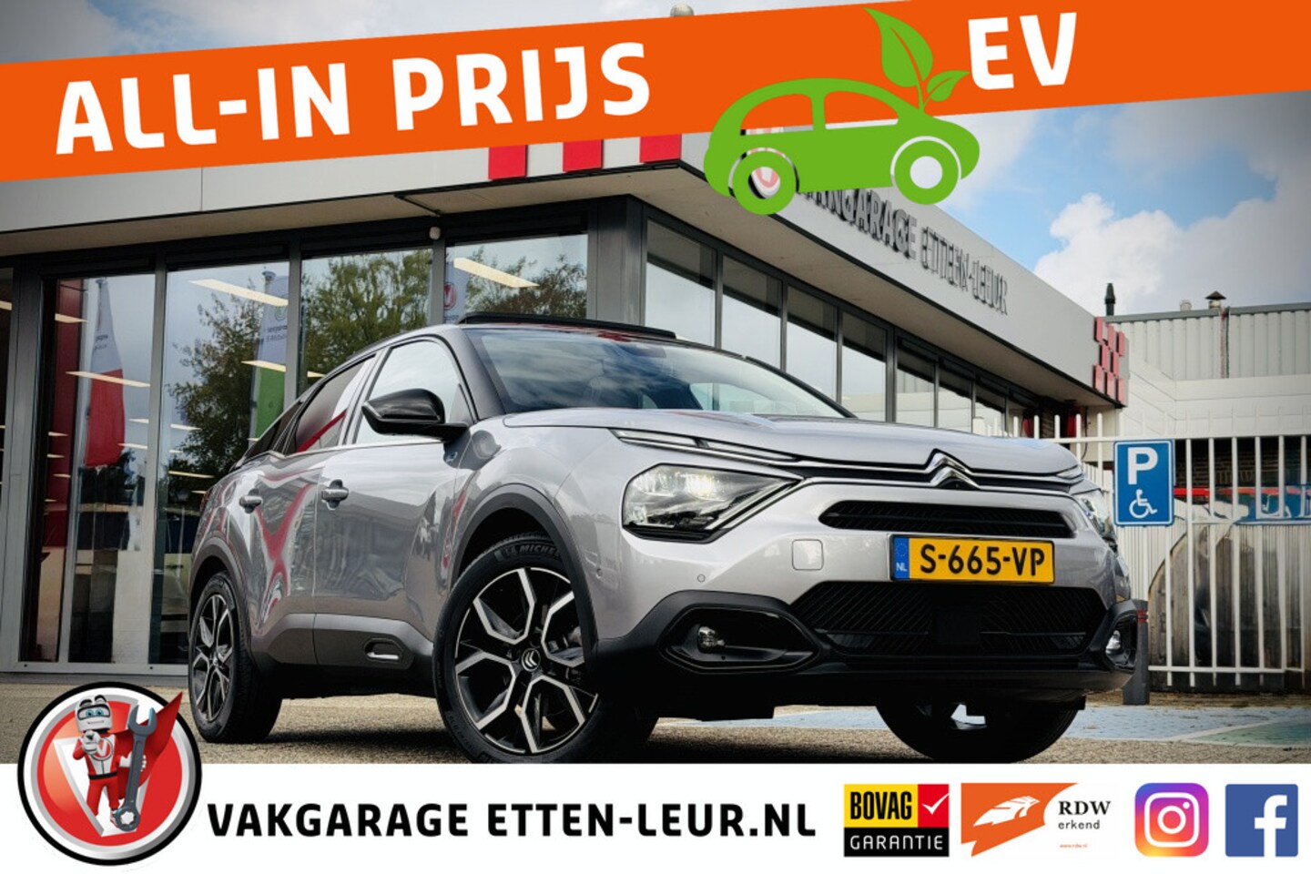 Citroën Ë-C4 - Shine 50 kWh/ soh waarde 91%/ schuifdak/leder - AutoWereld.nl