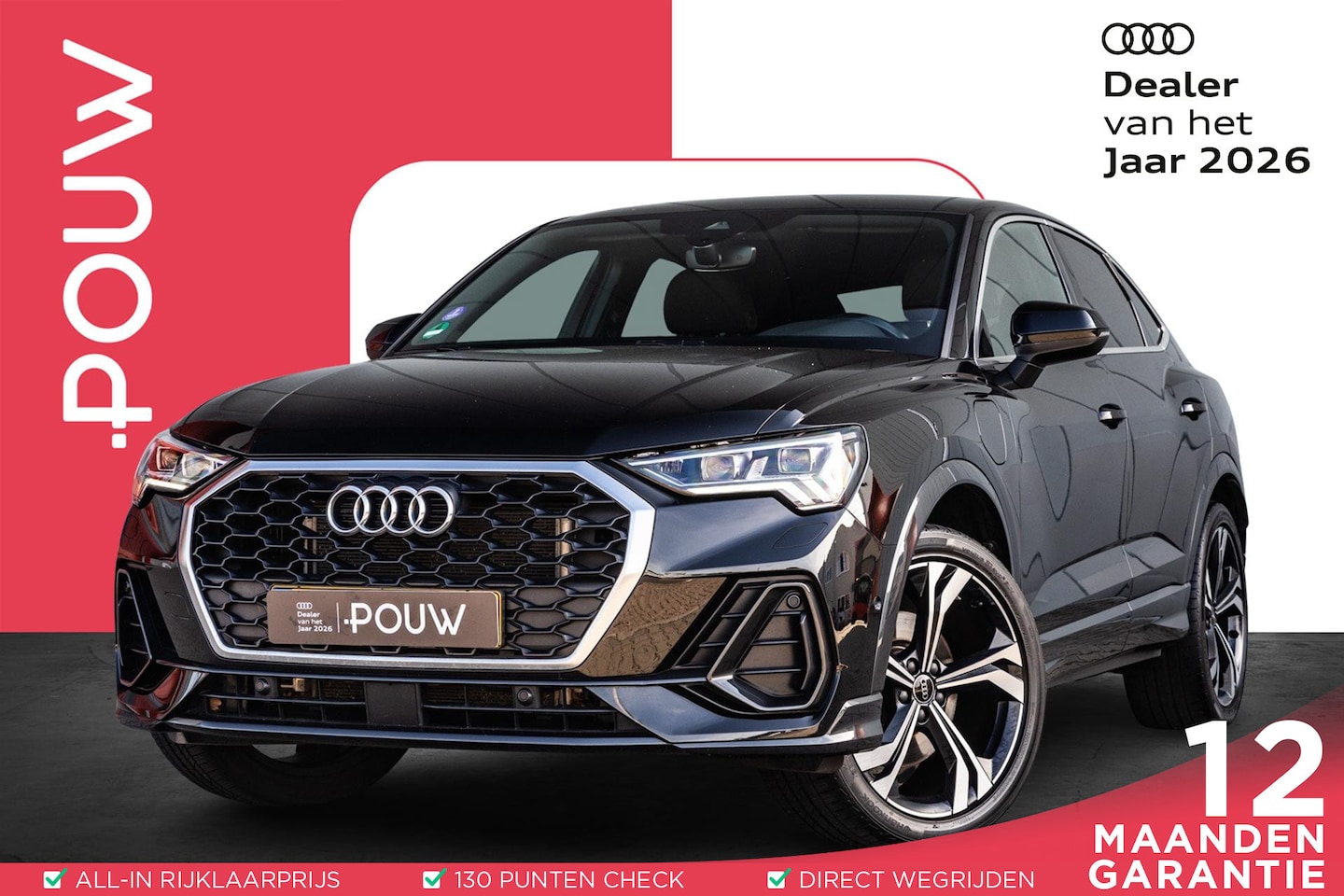 Audi Q3 Sportback - 45 TFSIe 245pk PHEV S Edition | SoH 91% | Trekhaak | Achteruitrijcamera | Ambiance Verlich - AutoWereld.nl
