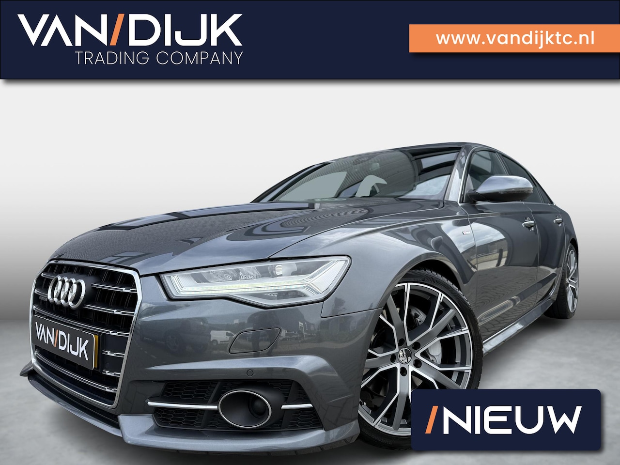 Audi A6 Limousine - 2.0 TFSI Quattro Sport Edition 251PK Automaat ✓S-Line ✓Full LED ✓Nappaleer ✓Schuif- Kantel - AutoWereld.nl