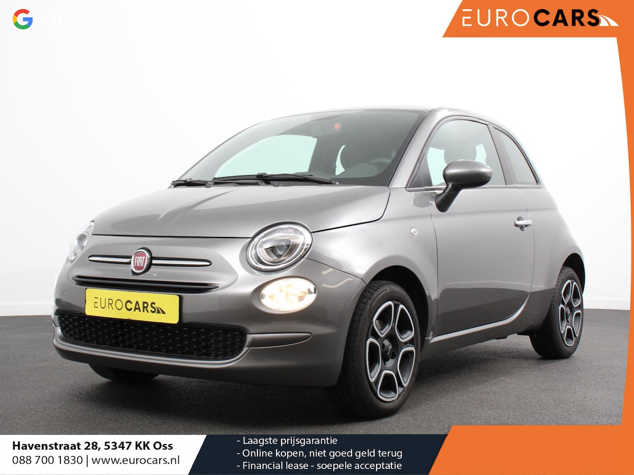Fiat 500 - 1.0 Hybrid Club Navigatie Apple Carplay / Android Auto Airco Cruise Control Parkeer sensor - AutoWereld.nl