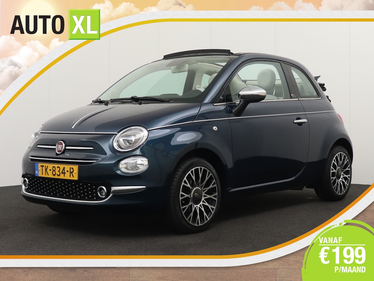 Fiat 500 C - 0.9 TwinAir Turbo Collezione Cabrio Navi Airco 16' LMV - AutoWereld.nl