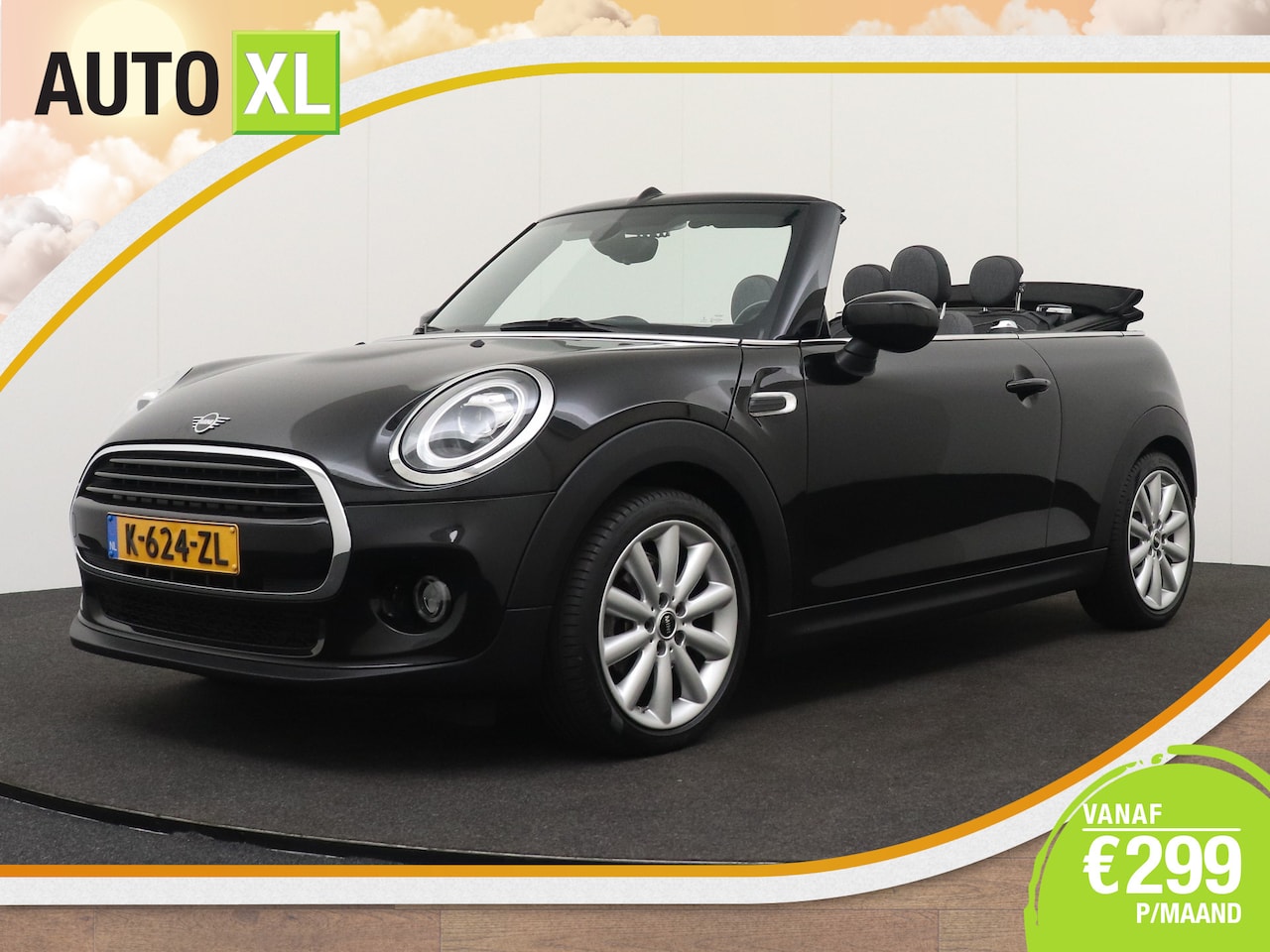 MINI Cabrio - Mini 1.5 136 PK Aut. Cooper Facelift Navi Climate LED Stoelverw. - AutoWereld.nl
