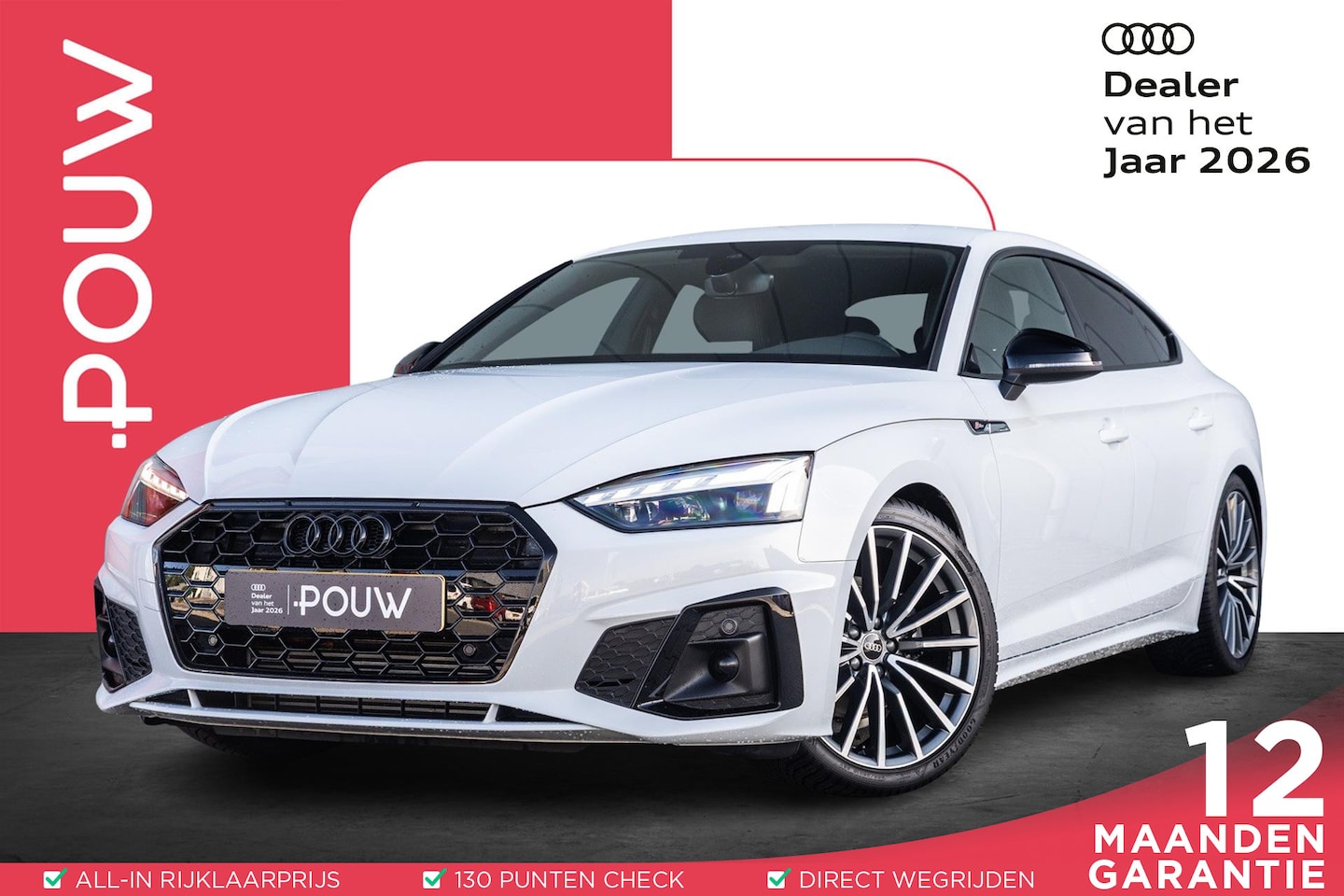 Audi A5 Sportback - 35 TFSI 150pk S edition Competition | Trekhaak | Stoelverwarming | Ambiance Verlichting | - AutoWereld.nl