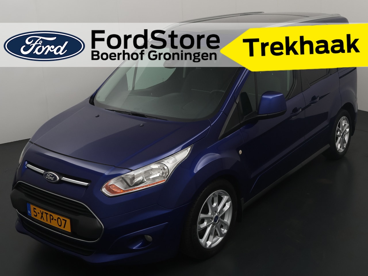 Ford Tourneo Connect Compact - Ecoboost 100pk Titanium | Nieuw geleverd | 100% dealer onderhouden | Trekhaak | Pano | Blu - AutoWereld.nl