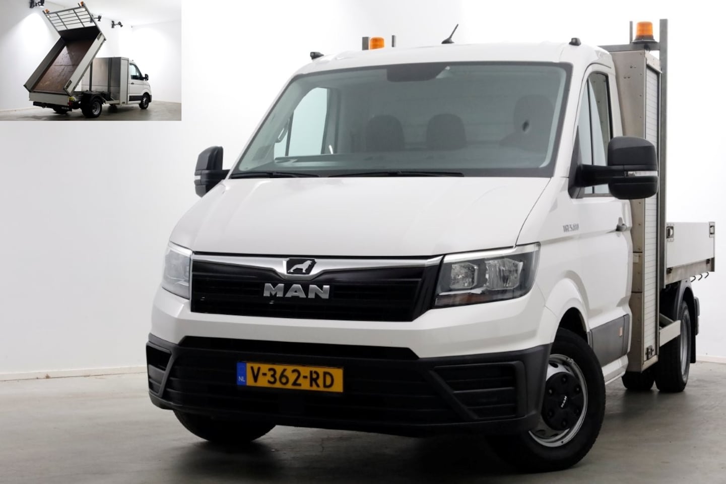 MAN TGE - 5.180 2.0 177pk E6 L2H1 Kipper Dubbel Lucht Trekhaak 3500kg 06-2018 - AutoWereld.nl