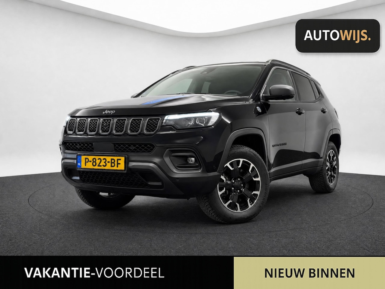 Jeep Compass - 4xe 240 Plug-in Hybrid Electric Trailhawk|LEDER|TREKHAAK|CAMERA|DEALER ONDERHOUDEN - AutoWereld.nl