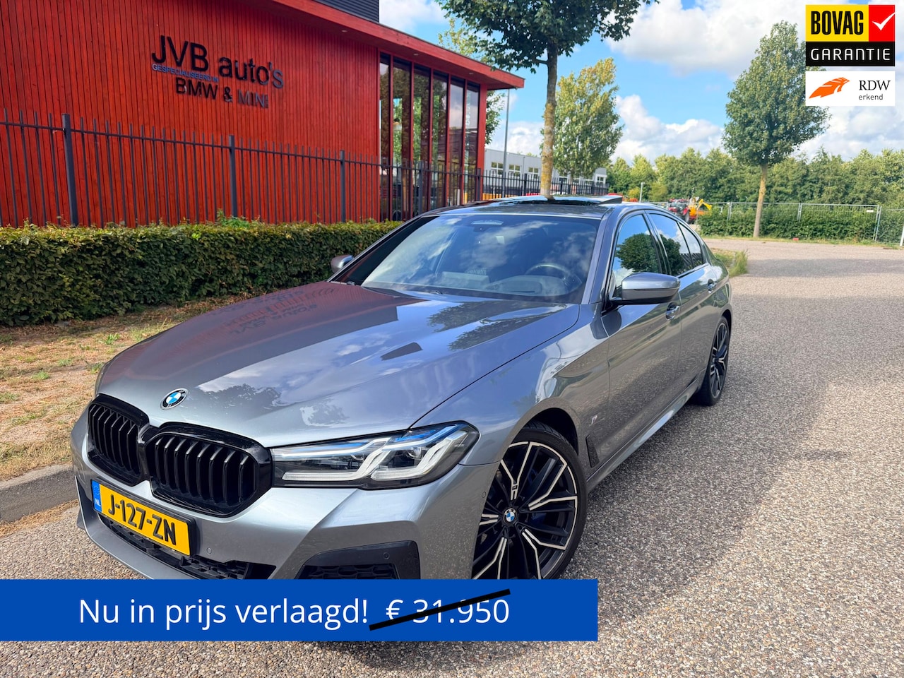 BMW 5-serie - 530i M- sport, nappa comfort, glasdak, HUD,H&K - AutoWereld.nl