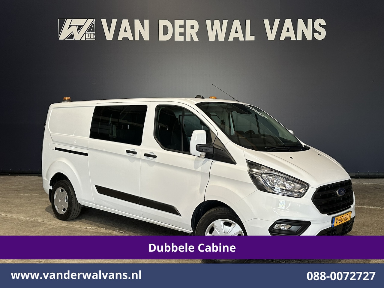 Ford Transit Custom - 2.0 TDCI 130pk L2H1 Dubbele Cabine Euro6 Airco | 5-Zits | Camera | LED | Tachograaf Cruise - AutoWereld.nl