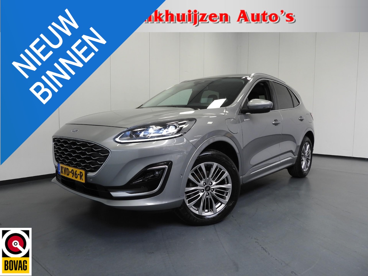 Ford Kuga - 2.5 PHEV Plug-In Vignale LEER/MEMORY/B&O/HEAD-UP/LED/18"LMV! - AutoWereld.nl