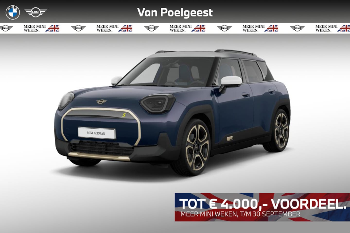 MINI Aceman - SE Favoured M 54.2 kWh | 19 Inch Hexagram Spoke 2-tone | Meer MINI Weken 4000 - AutoWereld.nl