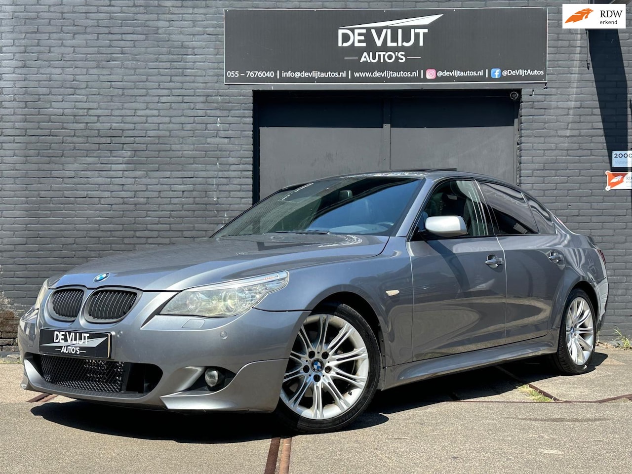 BMW 5-serie - 525i 218PK M Pakket | Schuifdak | Halfleer | Navi | Stoelverwarming | Cruise Control | Cli - AutoWereld.nl