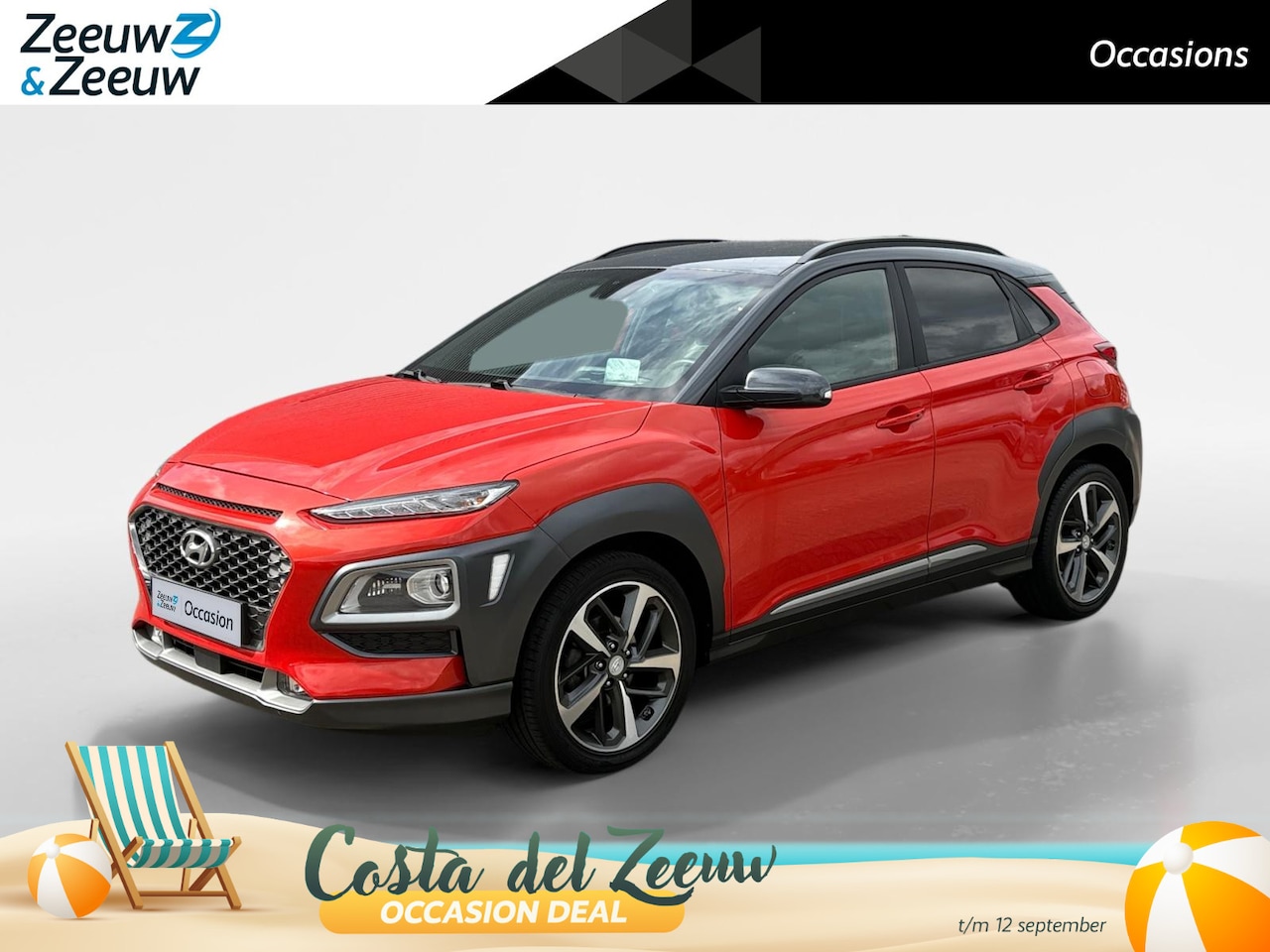 Hyundai Kona - 1.0T Premium | Elek. stoelverstelling | Stoelverwarming | Navi | Leder - AutoWereld.nl