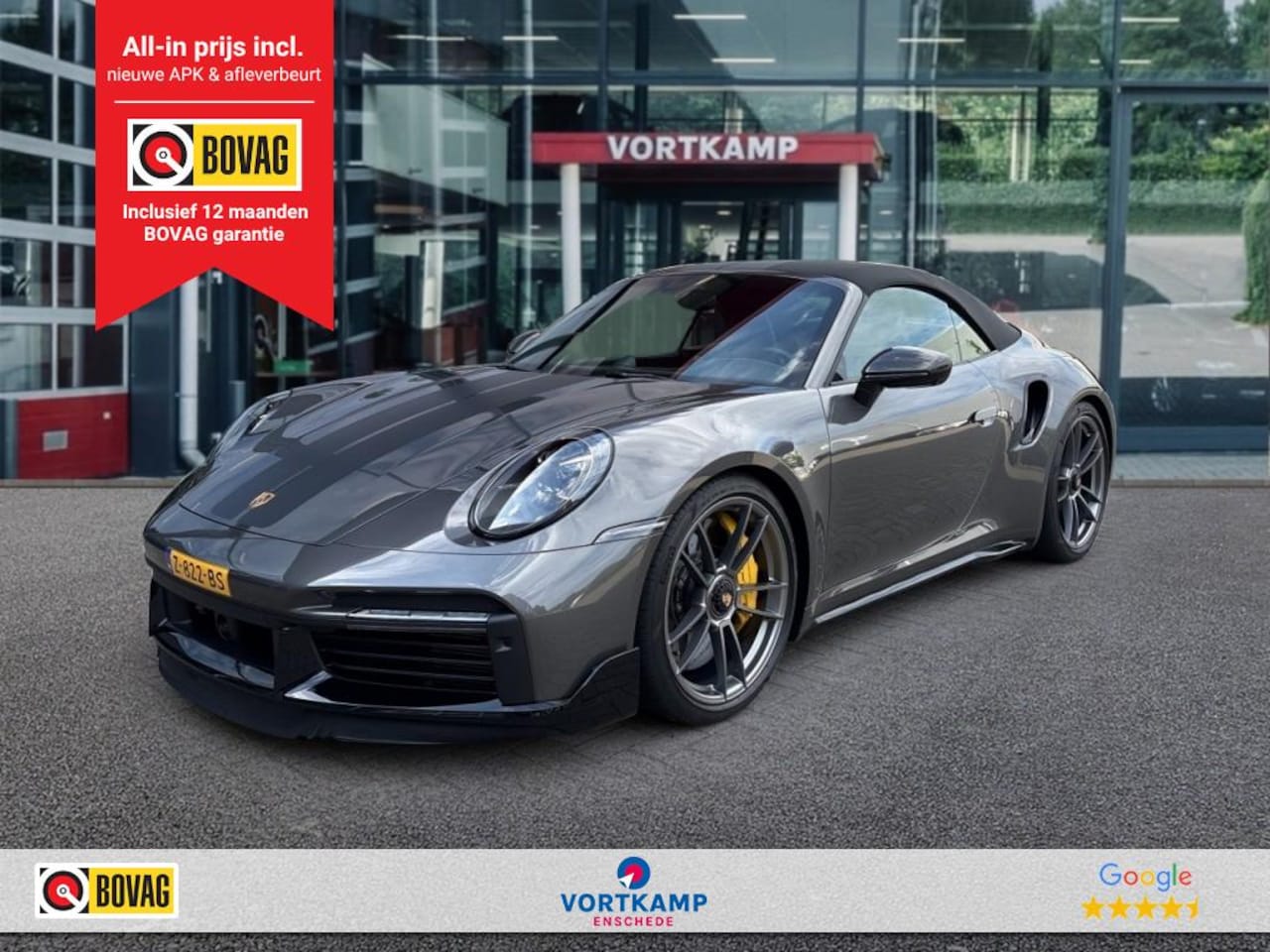 Porsche 911 Cabrio - 992 TURBO S CABRIOLET MANUFAKTUR EXCLUSIVE LIFT/BURMEISTER/CARBON/TECHART/VOL-OPTIES! - AutoWereld.nl