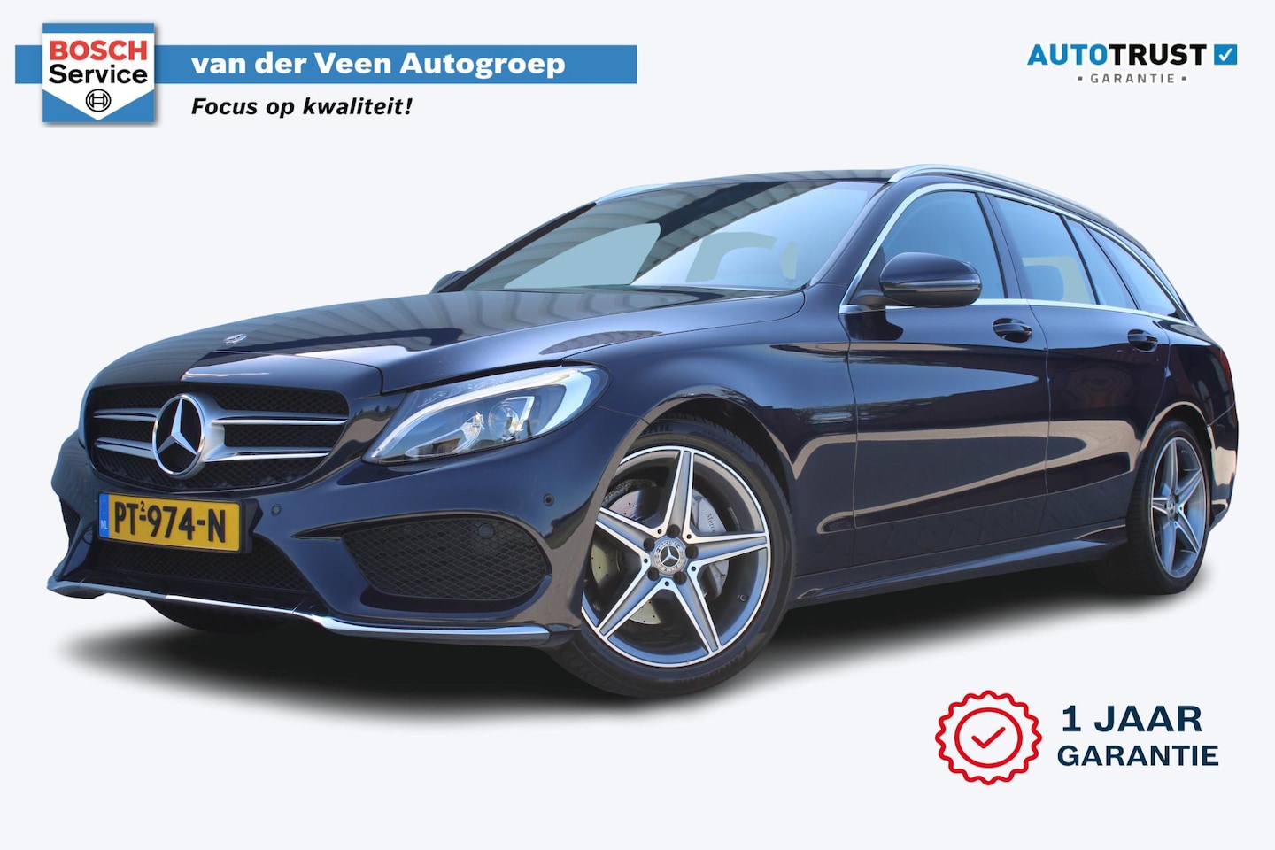 Mercedes-Benz C-klasse Estate - 180 Business Solution AMG | Incl. 12 maanden garantie | Lederen sportstoelen | Cruise cont - AutoWereld.nl