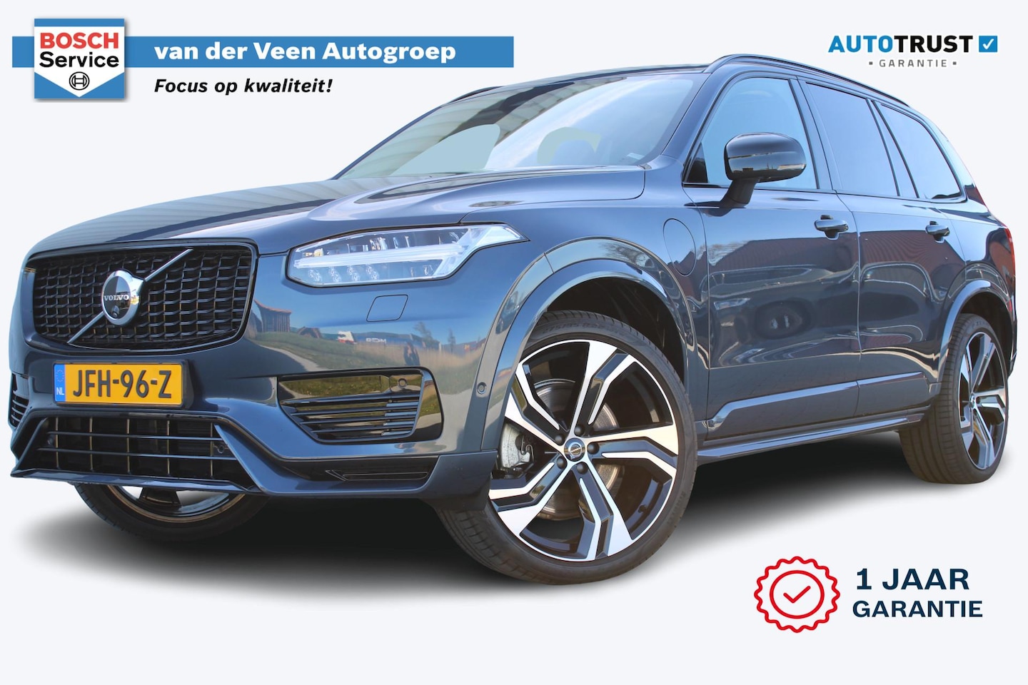 Volvo XC90 - 2.0 T8 Recharge AWD Ultra Dark | Incl. 12 maanden garantie | SOH 100% | 7 persoons |  Pano - AutoWereld.nl