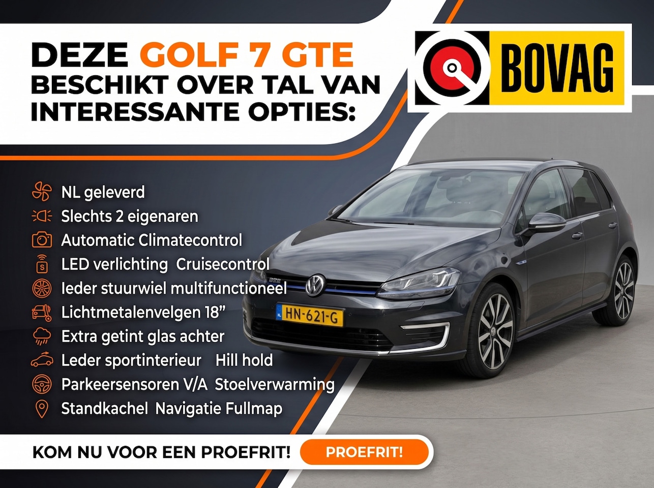 Volkswagen Golf - 1.4 GTE ✅Leder interieur ✅Achteruitrijcamera - AutoWereld.nl
