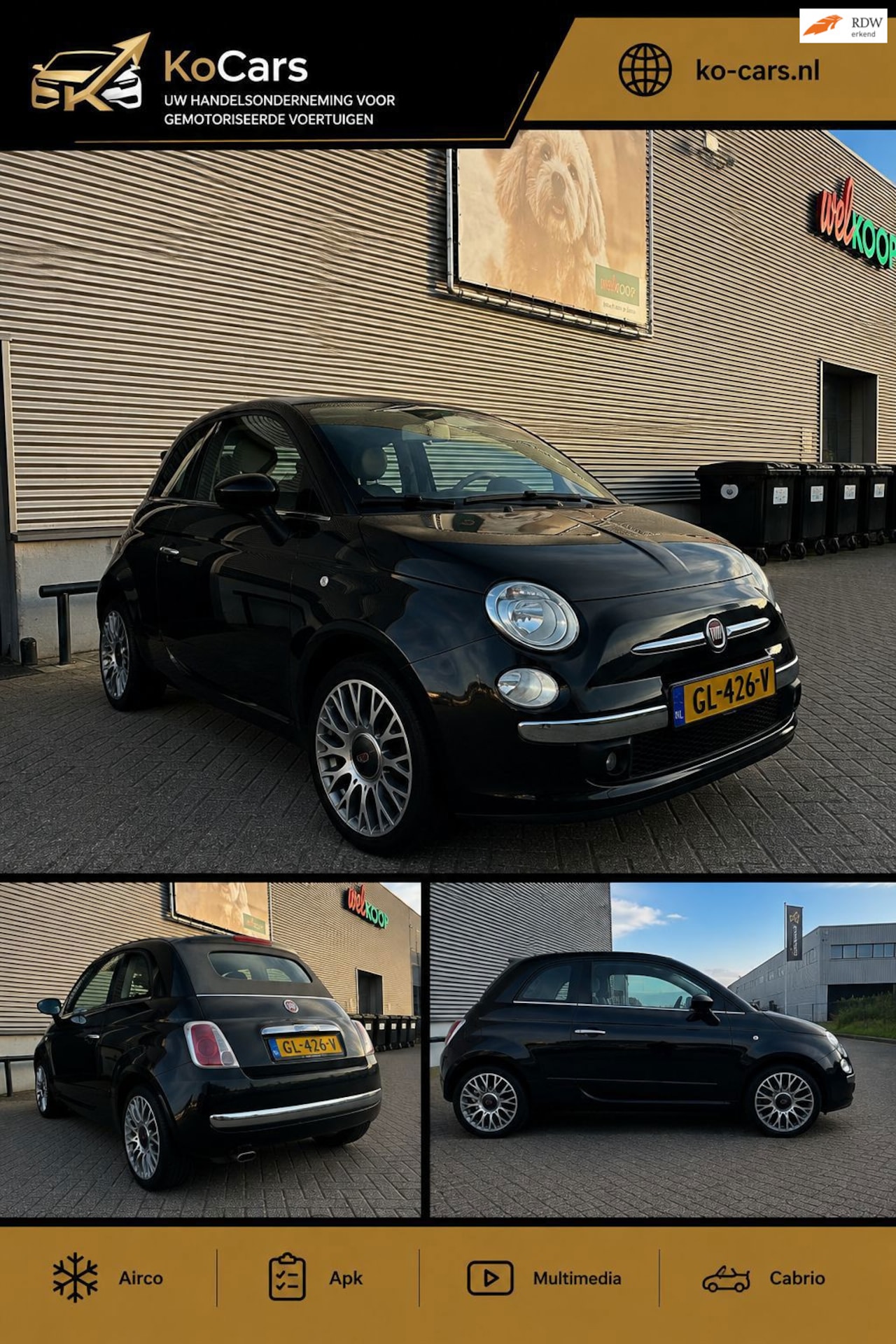 Fiat 500 C - / Apk / Cabrio / Airco - AutoWereld.nl